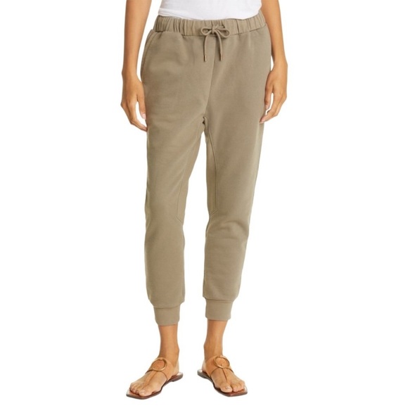 Frame Easy Cropped Sweatpant Joggers in Military XL‎ - Picture 1 of 7